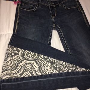 Hippie flare bell bottom jeans size 28 Silver